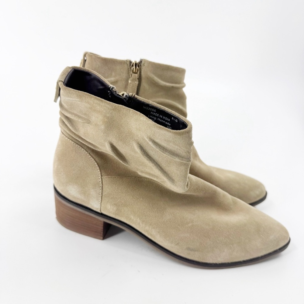 ✅ COLE HAAN Maple Suede Booties WITH BLOCK HEEL SIZE 8.5B